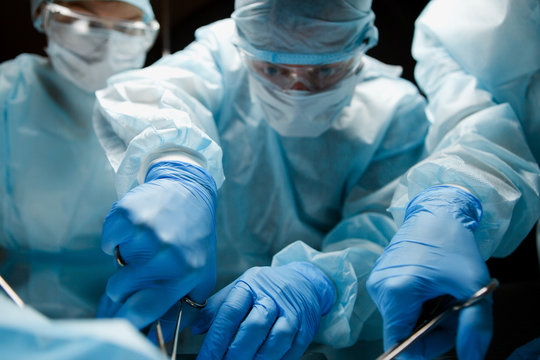 Health workers in doctor's surgery