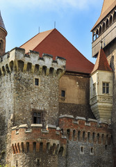 Naklejka premium Corvin Castle, Romania, a Gothic-Renaissance castle in Hunedoara, Transylvania.