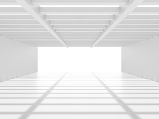 Obraz premium Bright white corridor or tunnel