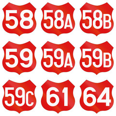 Collection of Road markings for National Roads in Romania
