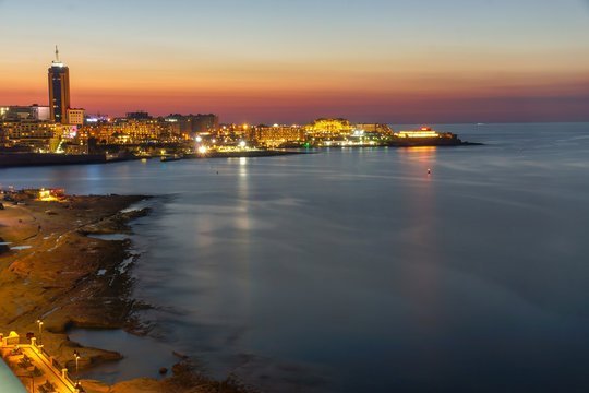 Silema waterfront in Malta