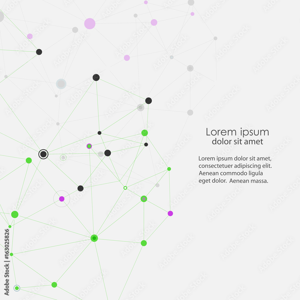 Poster Vector network and connection background for your presentation