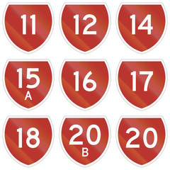 Collection of state highway shields in New Zealand