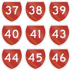 Collection of state highway shields in New Zealand