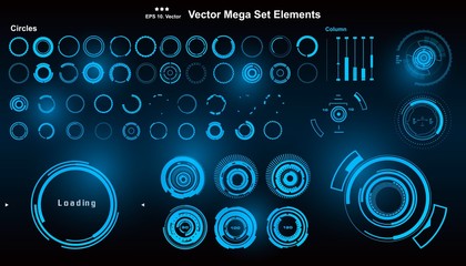 Futuristic virtual graphic touch user interface, HUD