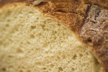 macro detail alveolation bread