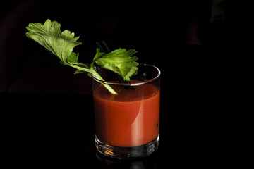 isolated image of the classic cocktail Blody Mary.