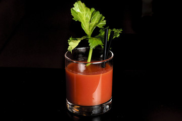 isolated image of the classic cocktail Blody Mary.