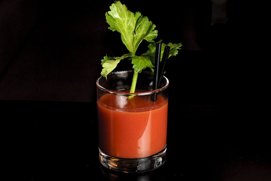 isolated image of the classic cocktail Blody Mary.