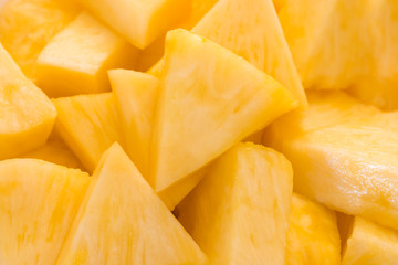 Ripe pineapple sliced.