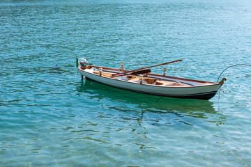 Naklejka na ściany i meble Boat on Lake Como, Italy.