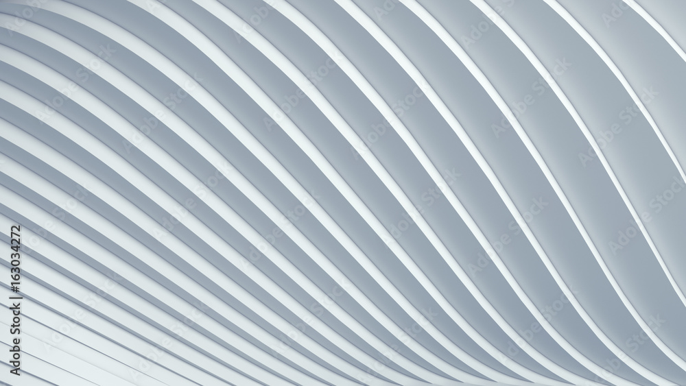 Poster Wave band abstract background surface 3d rendering