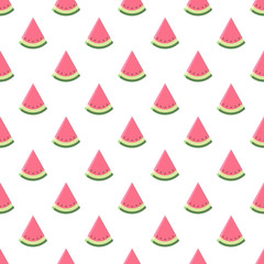 Watermelon seamless pattern. Vector illustration.