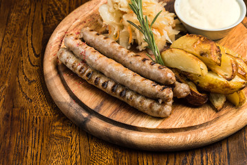 sausage with cabbage