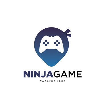 Ninja Game Logo Template Design Vector, Emblem, Design Concept, Creative Symbol, Icon