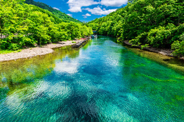 Naklejka premium 北海道 大自然 支笏湖