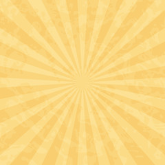 Ochre Vintage Background with Rays
