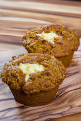 home baked pumpkin muffins