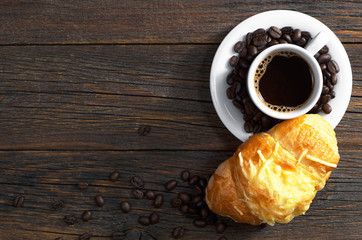 Coffee and croissant