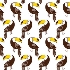 Toucan seamless pattern