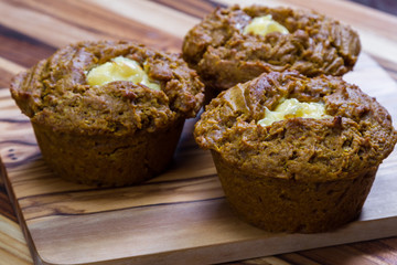 home baked pumpkin muffins