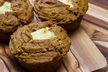 home baked pumpkin muffins
