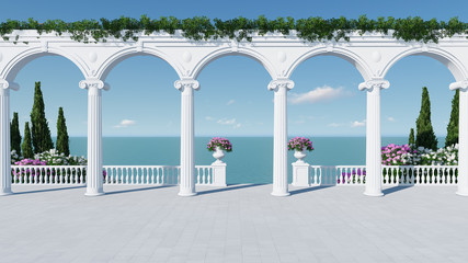 3d render from imagine wedding backdrop classic in Italy