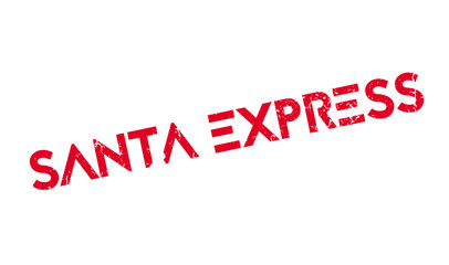 Santa Express rubber stamp. Grunge design with dust scratches. Effects can be easily removed for a clean, crisp look. Color is easily changed.