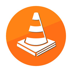 Traffic cone vector icon