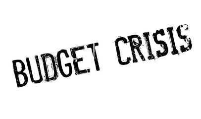 Budget Crisis rubber stamp. Grunge design with dust scratches. Effects can be easily removed for a clean, crisp look. Color is easily changed.
