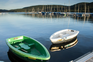 Boote am Schluchsee im Hochschwarzwald, Germany