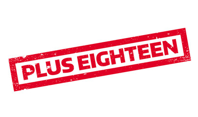 Fototapeta premium Plus Eighteen rubber stamp. Grunge design with dust scratches. Effects can be easily removed for a clean, crisp look. Color is easily changed.