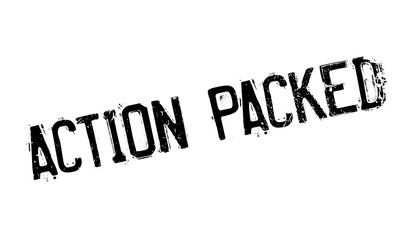 Action Packed rubber stamp. Grunge design with dust scratches. Effects can be easily removed for a clean, crisp look. Color is easily changed.