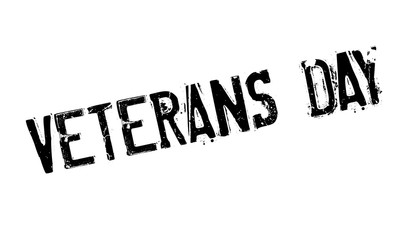 Veterans Day rubber stamp. Grunge design with dust scratches. Effects can be easily removed for a clean, crisp look. Color is easily changed.