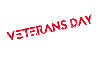 Veterans Day rubber stamp. Grunge design with dust scratches. Effects can be easily removed for a clean, crisp look. Color is easily changed.