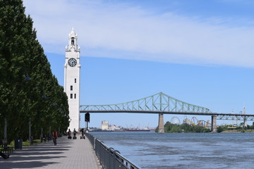 Clock tower and bridge © MariePaul