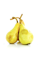 pears  on white background