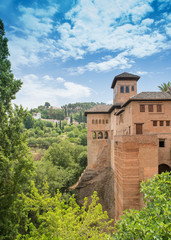 Fototapeta na wymiar Granada, Spain - Alhambra Palace and City of Granada