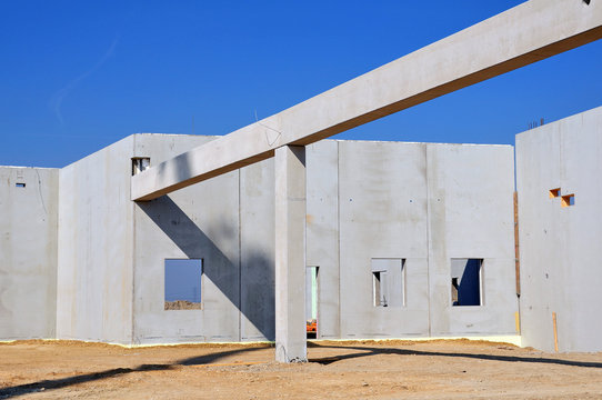 Hallenbau, Betonteile