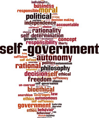 Obraz premium Self-government word cloud