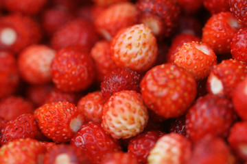 Ripe red strawberry close-up
