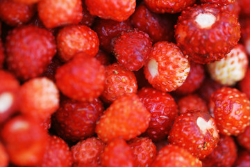 Ripe red strawberry close-up