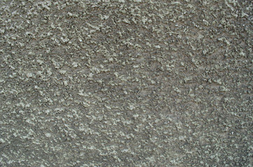 Stippled effect on plaster applied to a wall in dirty grey