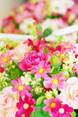 artificial flowers made from cloth