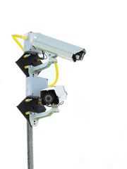 security camera isolated on a white background