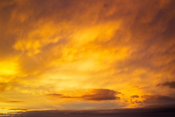 Beautiful stormy sunset sky. Cloudy abstract background.