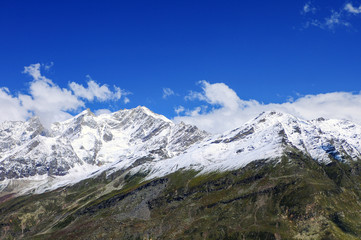 Spectacular landscape of snow Himalaya mountains