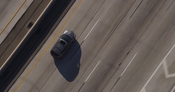 Grey car on freeway lock down