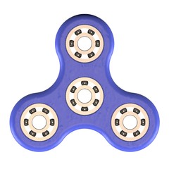 Blue fidget spinner - 3D illustration render modern