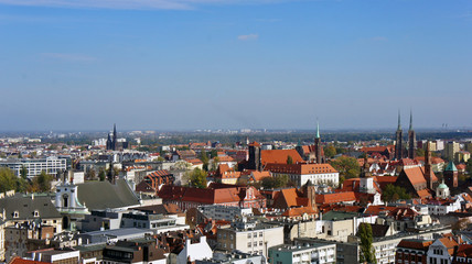 Fototapeta premium View of Wroclaw (Poland) from St. Mary Magdalene Church